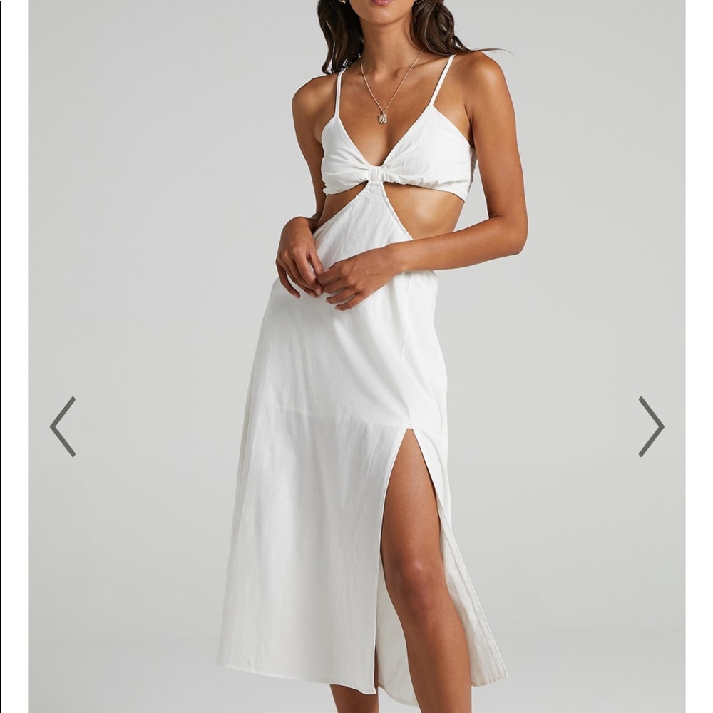 Showpo Melyssa cutout dress in white